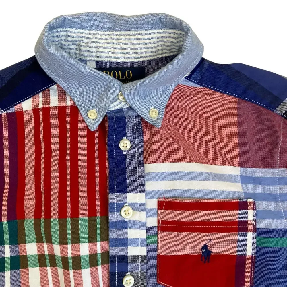 Polo Ralph Lauren Boys S (8) Bundle of Two Plaid Button-down Shirts Oxford Fun